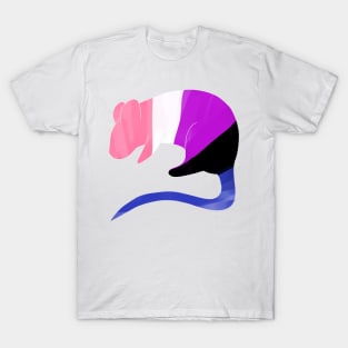 Genderfluid Pride Rat T-Shirt